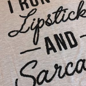 Lipstick and sarcasm! Super soft, Torrid tee!